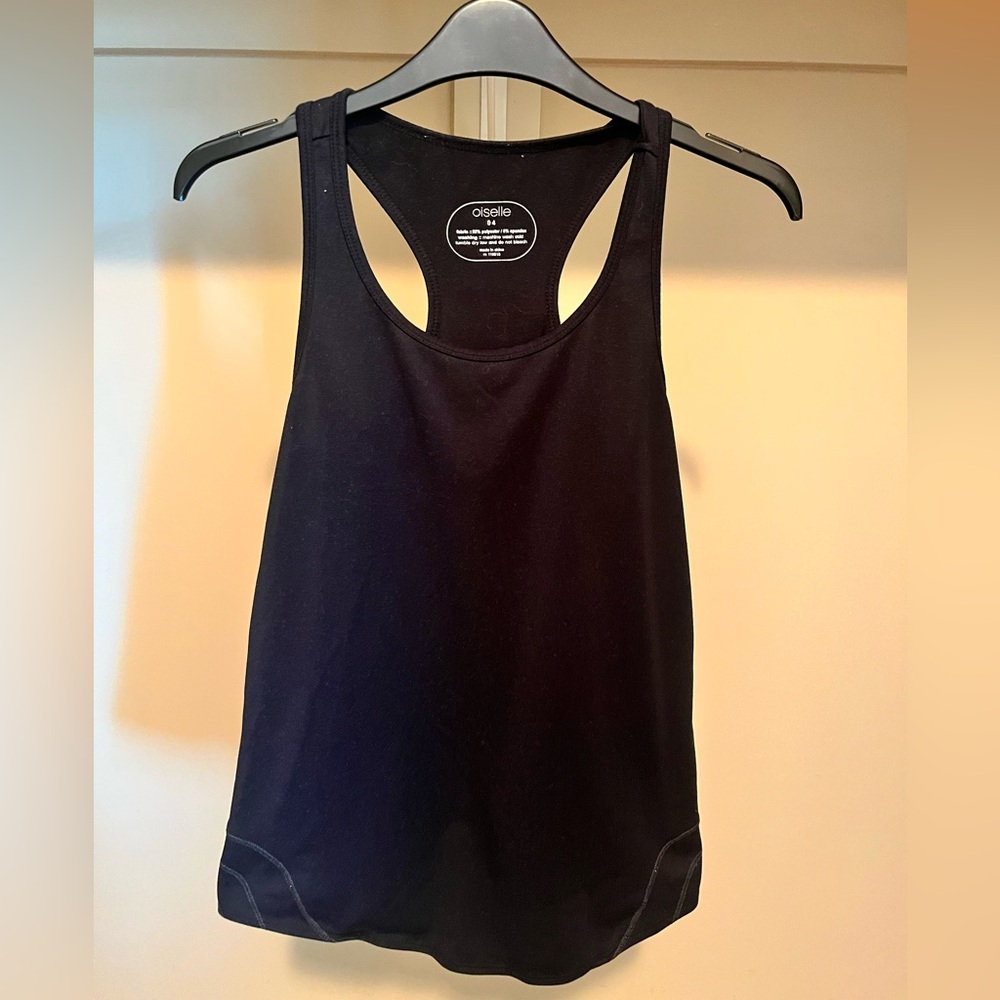 Oiselle Black Tank Top Classic Sleeveless Design